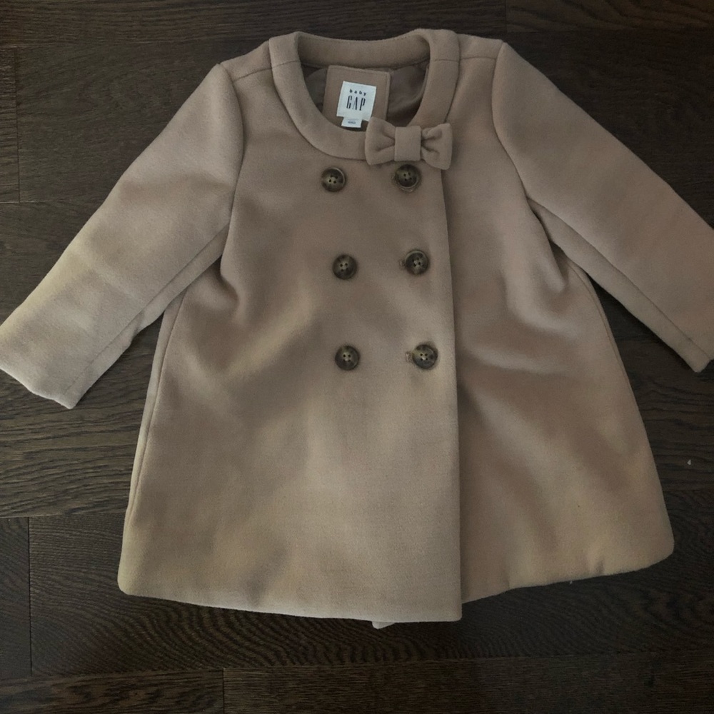 Gap Baby Girl tan peacoat size 12-18 months